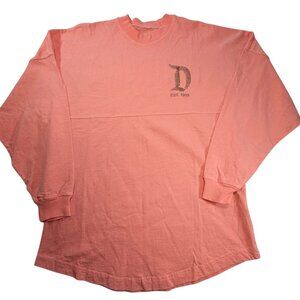 Disney Parks Peach/Gold Glitter Spirit Jersey- Womens XS Disneyland Resort